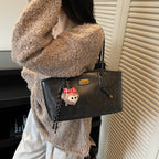 1Elegant Structured Leather Tote Miroken