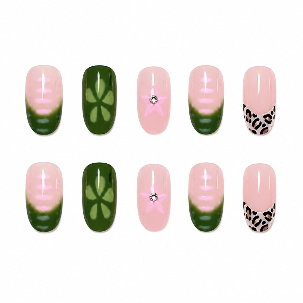1Artificial nails with modern geometric designs Miroken
