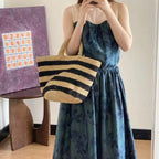 1Handcrafted Tote Bag In Stripe Pattern Miroken