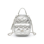 1Quilted Metallic Mini Backpack Miroken
