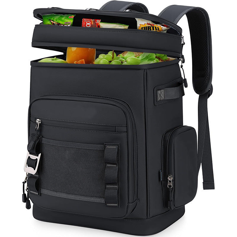 1Unisex nano insulated cool backpack with large volume, multiple organizational compartments, and ergonomic shoulder straps Miroken
