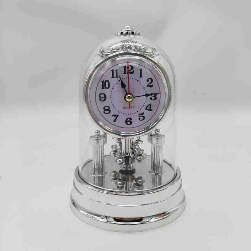 1Classic table clock in elegant glass case Miroken