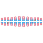 1Decorative Press-On Nail Art Extensions with Rhinestone Accents Miroken