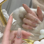 1Elegant French Tip Press-On Nail Art Miroken