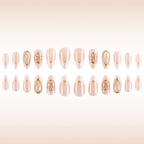 1Elegant Floral Gel Nail Art Miroken