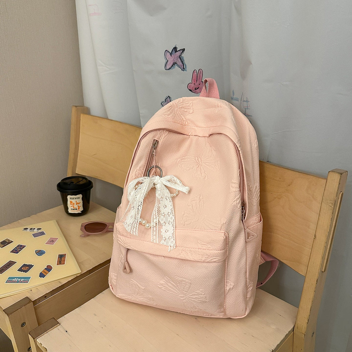 1Cute Bow Detail Backpack