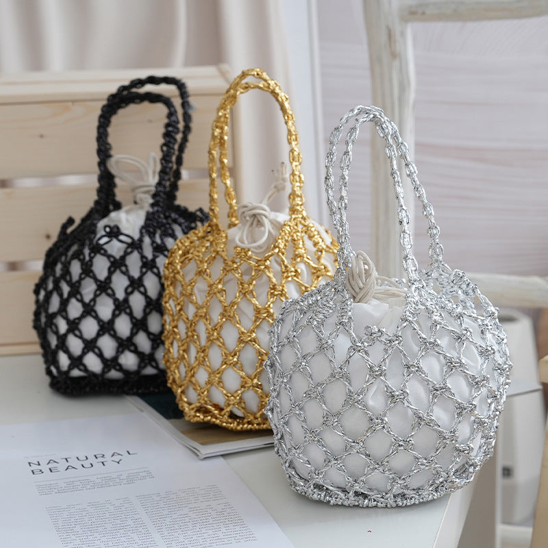 1Net shopping bag with braided design Miroken