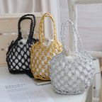 1Net shopping bag with braided design Miroken