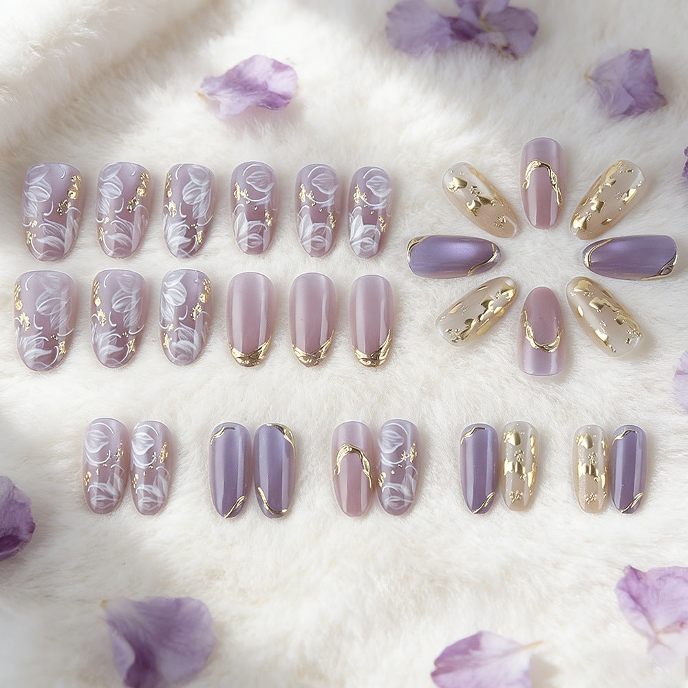 1Deluxe Floral Press-On Nail Art Set Miroken