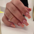 1Artificial nail tips with glamorous design and neon accents Miroken