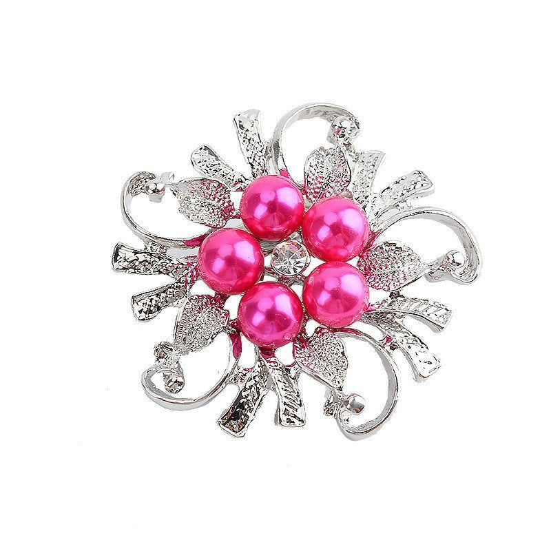 1Glamorous brooch with pearl set Miroken