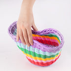 1woven front bicycle basket with adjustable leather handlebar straps Miroken