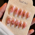 1Elegant Floral-Themed Press-On Nail Art Kit Miroken
