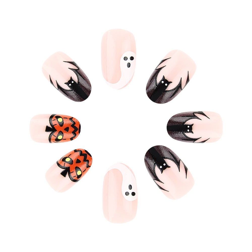 1Artistic Halloween-Themed Press-On Nail Art Miroken 1787543212