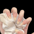 1Artistic Press-On Nail Design with Decorative Silver Accents Miroken