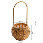1Decorative Woven Storage Basket with Mushroom Emblem Miroken
