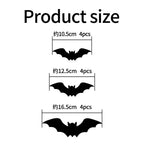 3D Bat LED Halloween Wall Decorations With Lights