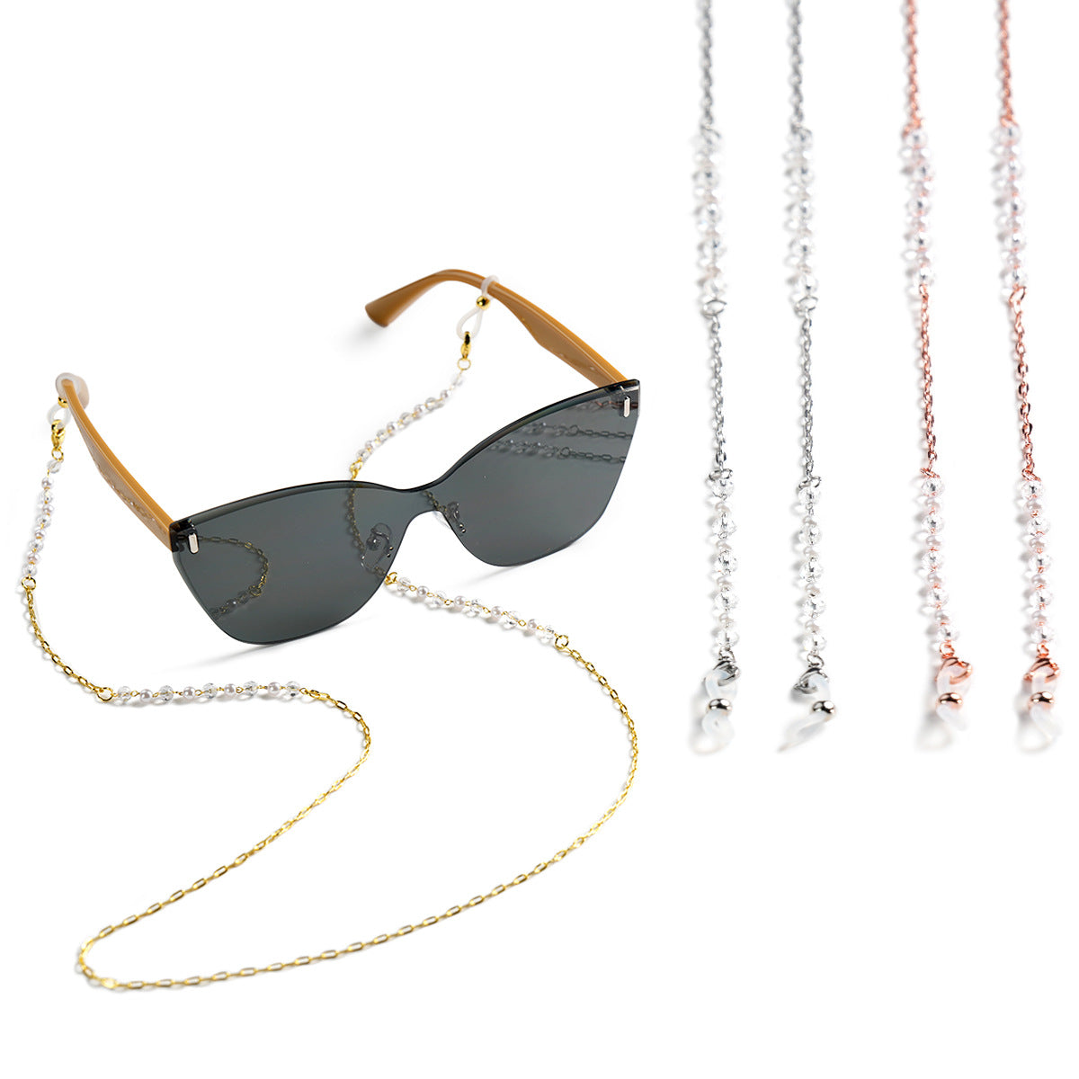 1Elegant Pearl-Accented Eyewear Chain Miroken