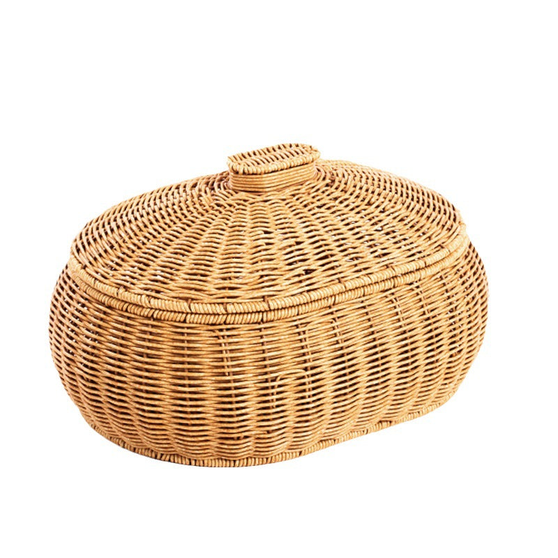 1Woven Storage Container with Lid Miroken