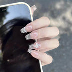 1Butterfly-Embellished Glossy Press-On Nail Set Miroken