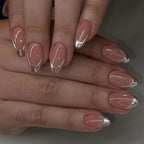 1Stylish French Tip Press-On Nail Set Miroken