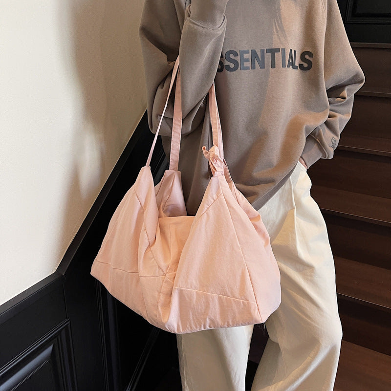 1Textured Fabric Shoulder Hobo Bag Miroken