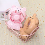 1Ladies portable hand fan in cute bear design Miroken