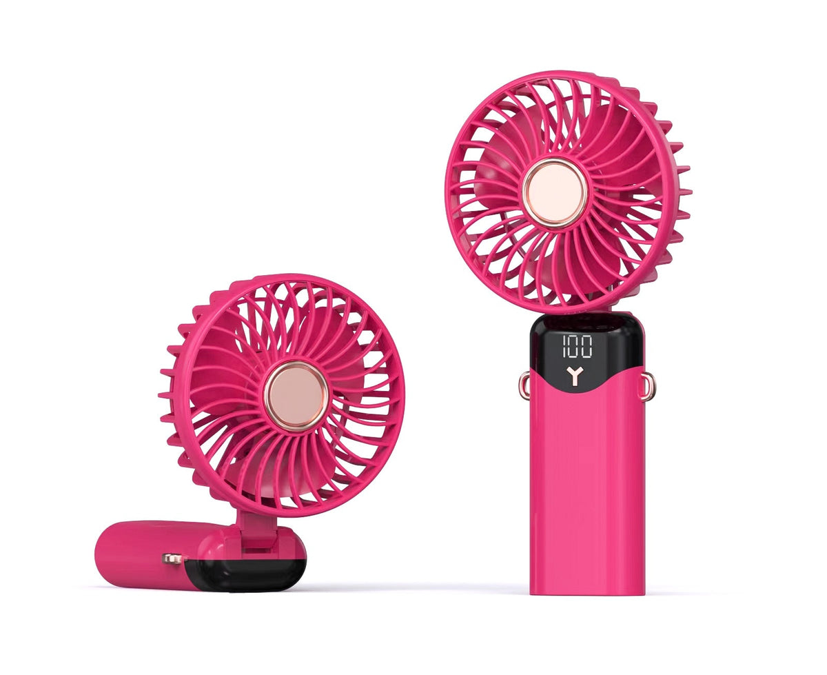 1Portable Mini Fan with USB Charging and Digital Display Miroken