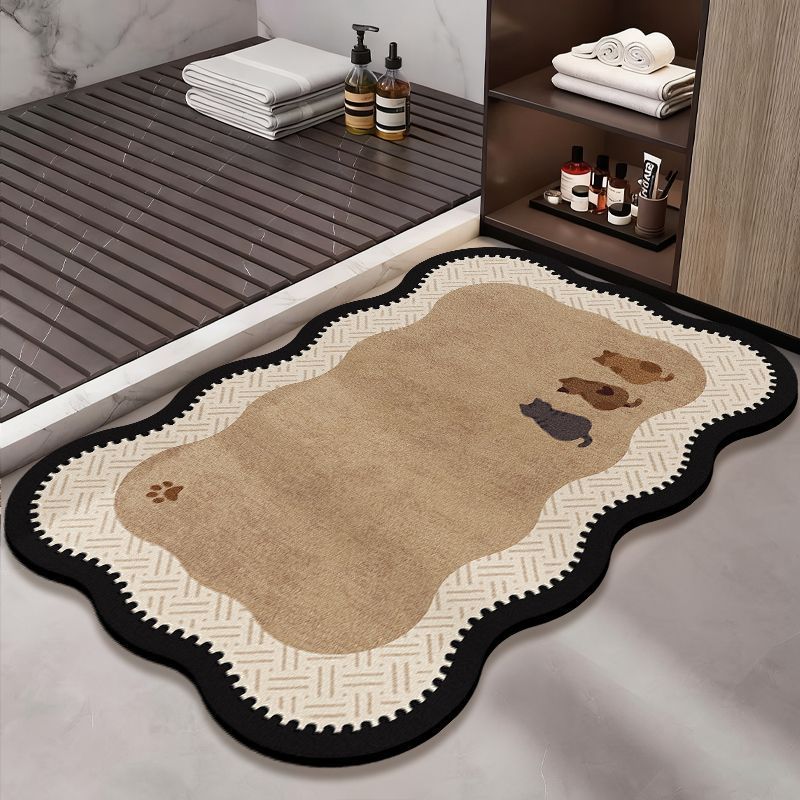 1Decorative Pet-Themed Bath Mat Miroken