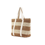 1Handcrafted beach bag with distinctive striped design Miroken