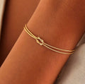 1Elegant Dual-Strand Knot Bracelet Miroken