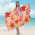 1Beach towel with cheerful fruit motif Miroken