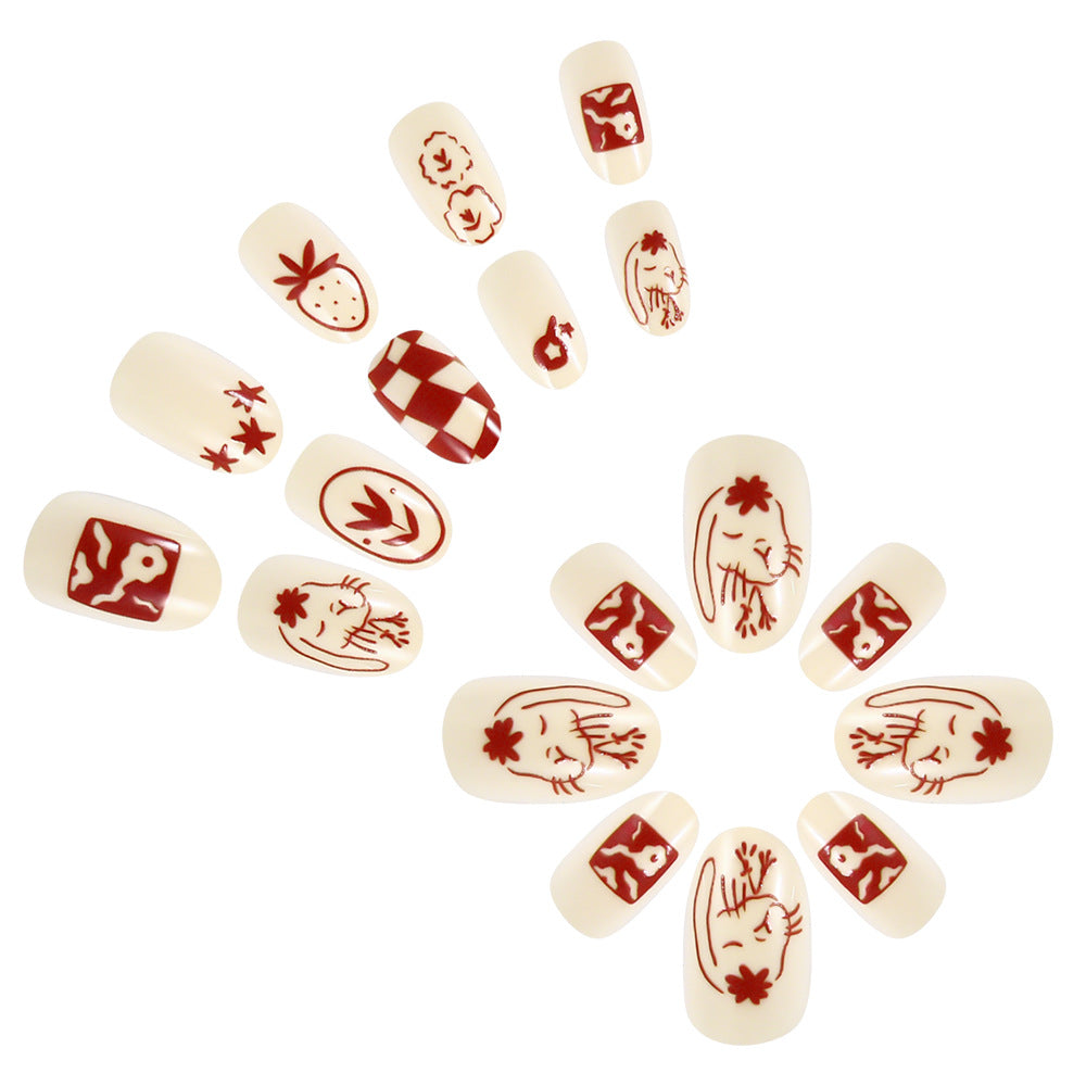 1Artistic Themed Press-On Nail Set Miroken