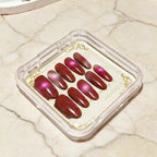 1Glossy Almond-Shaped Press-On Nail Extensions Miroken