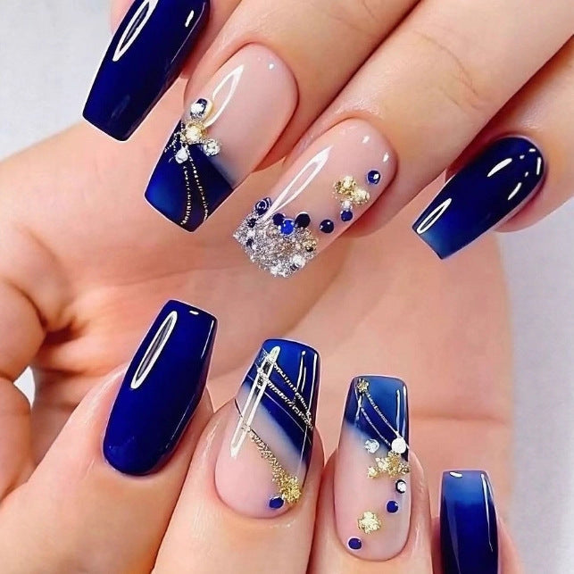 1Glamorous nail art with glitter and floral accents Miroken
