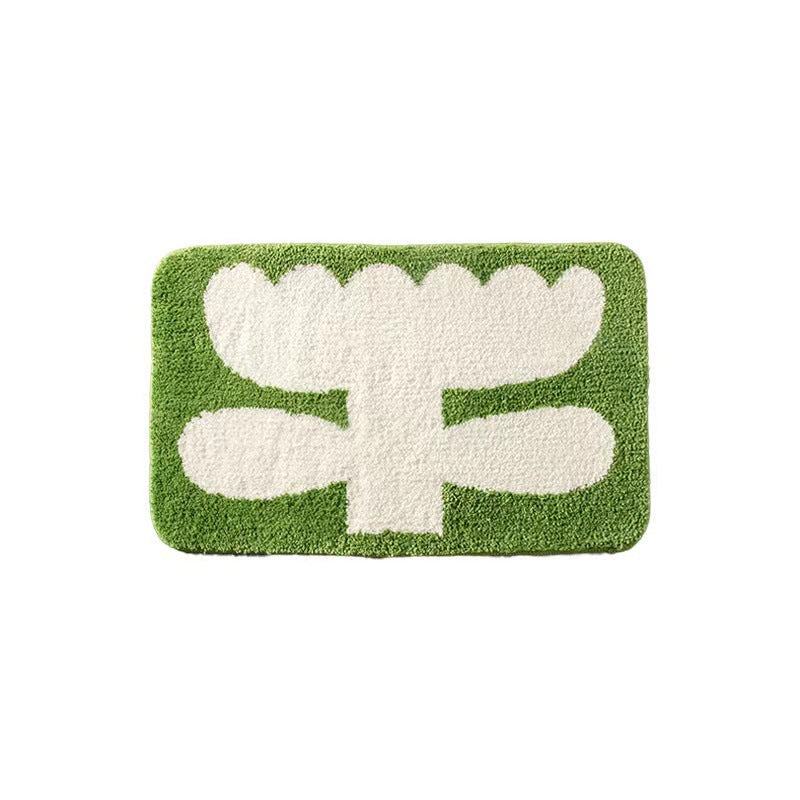 1Decorative Floral Bath Mat Miroken