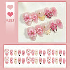 1Luxurious artificial nails with floral decorations Miroken