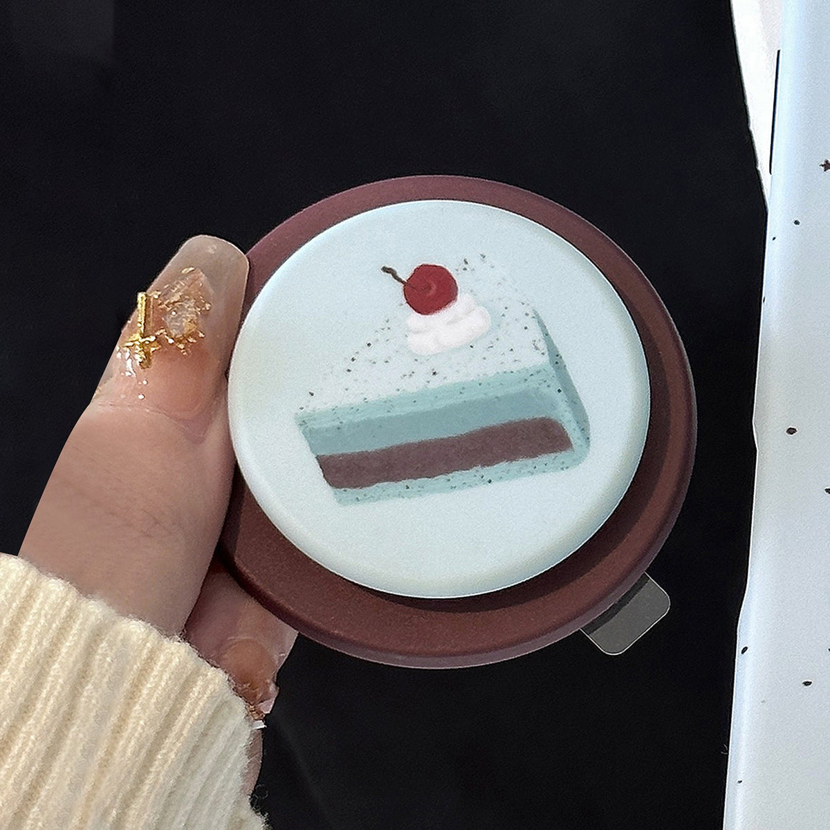 1Cute cake design coffee mug coaster Miroken