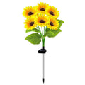 1Solar-Powered LED Sunflower Garden Stake Lamp With Waterproof Panel And Adjustable Stem Miroken