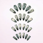 1Art nails with impressive forest motif Miroken