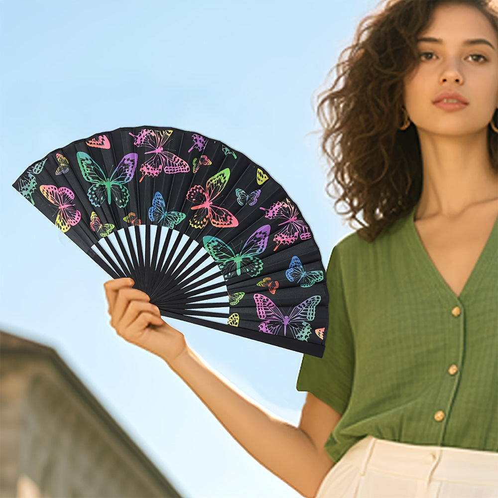 1Women's Folding Hand Fan Miroken