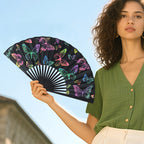 1Women's Folding Hand Fan Miroken