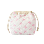 1Quilted Floral Drawstring Bag Miroken