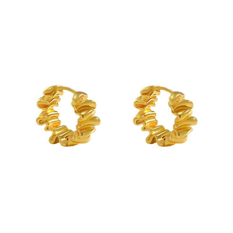 1Stylish studs in modern ribbed design Miroken