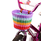 1woven front bicycle basket with adjustable leather handlebar straps Miroken