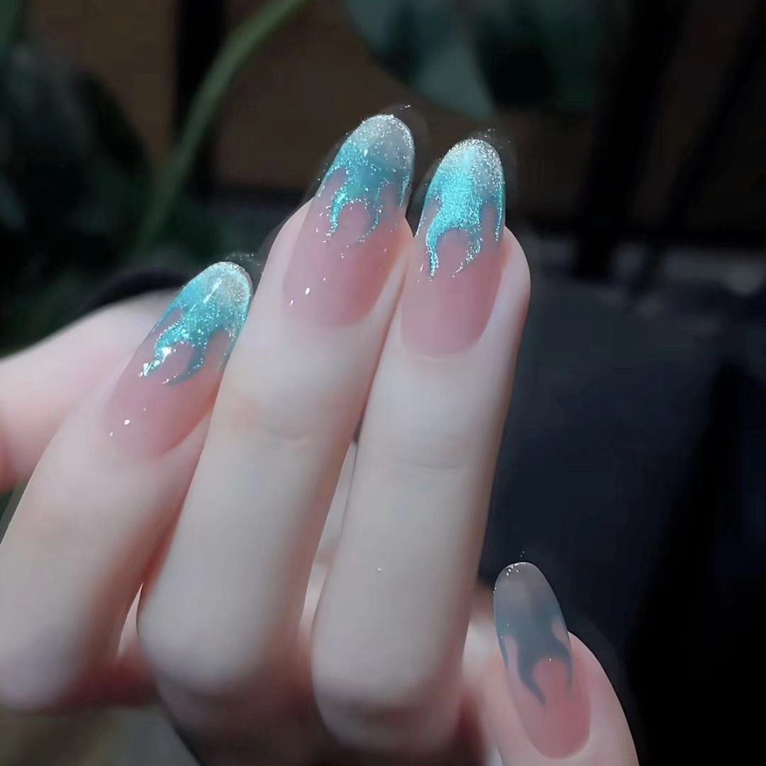 1Artistic Flame Design Nail Art Set Miroken
