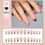 1Creative artificial nails with spider web design Miroken