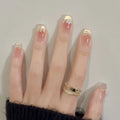 1Elegant French Tip Press-On Nail Art Miroken