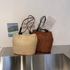 1Elegant Braided Bag with Leather Details Miroken