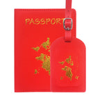 1Women's Passport Holder and Luggage Tag Set Miroken